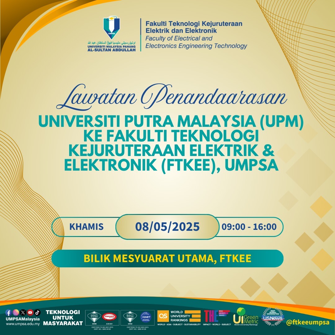 Pemakluman Lawatan Penandaarasan Universiti Putra Malaysia (UPM)